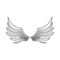 Wing icon, outline style vector