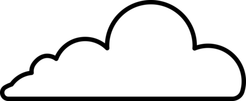 Cloud element in PNG type. Flat illustration style. Minimal object.