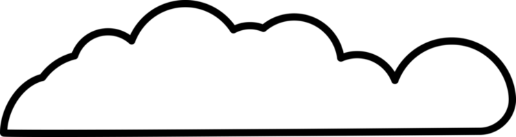Cloud element in PNG type. Flat illustration style. Minimal object.
