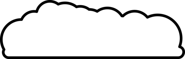 wolk element in PNG type. vlak illustratie stijl. minimaal voorwerp.