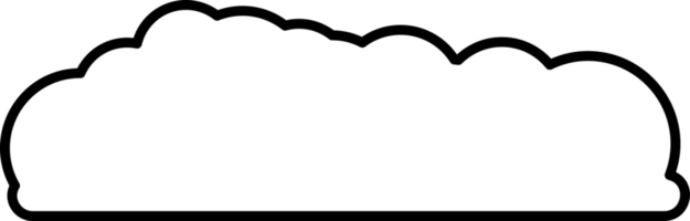 Cloud element in PNG type. Flat illustration style. Minimal object.