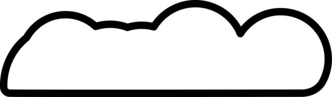 Cloud element in PNG type. Flat illustration style. Minimal object.