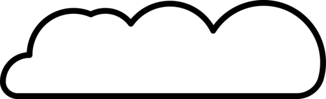 Cloud element in PNG type. Flat illustration style. Minimal object.