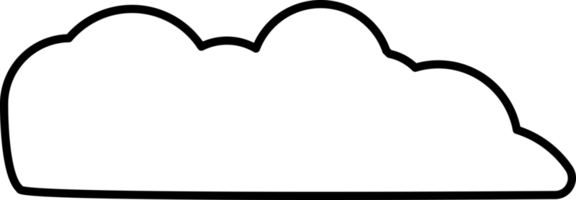 Cloud element in PNG type. Flat illustration style. Minimal object.