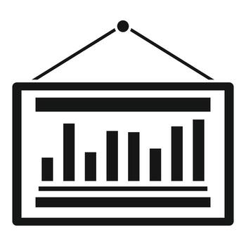 Estimator graph banner icon, simple style vector