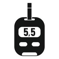 Glucometer icon, simple style vector