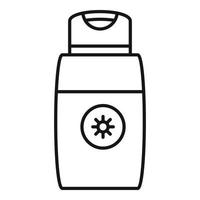 Sun lotion icon, outline style vector