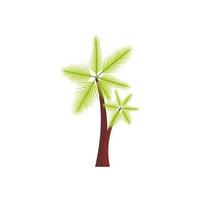 High palm tree icon, flat style vector