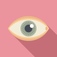 Mission eye icon, flat style vector