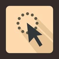 Cursor arrow is loaded icon, flat style vector