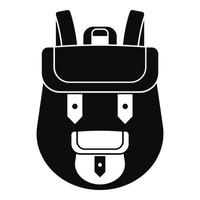 Backpack icon, simple style vector