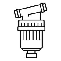 Irrigation filter icon, outline style vector