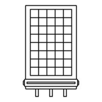 Solar battery icon, outline style vector