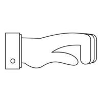 Twisted finger icon, outline style. vector