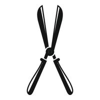 Scissors farm icon, simple style vector