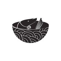 Shrimp in a bowl icon, simple style vector