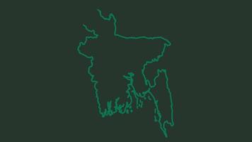 animazione di del Bangladesh carta geografica video