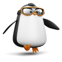 schattig pinguïn, schattig dier, 3d renderen illustratie png