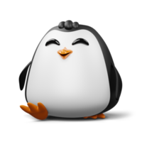 pingüino lindo, animal lindo, ilustración de representación 3d png