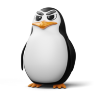 pingüino lindo, animal lindo, ilustración de representación 3d png