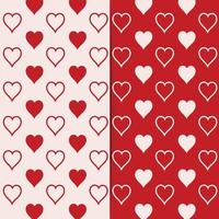 Heart Seamless Patterns vector