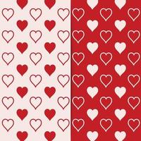 Heart Seamless Patterns vector