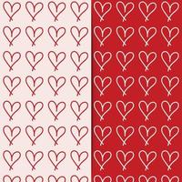 Heart seamless patterns vector