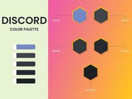 Discord color palette vector