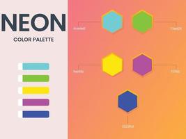 Neon colors palette vector