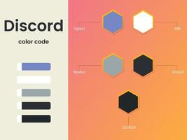 Discord color palette vector