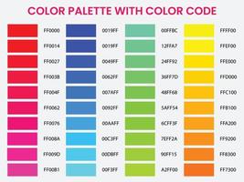 Color palette with color code vector