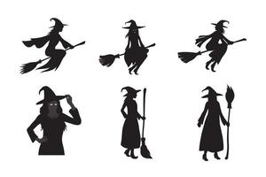 Witches Riding Broom Craft Design Graphic