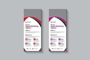 Business rack card flyer template eps free vector