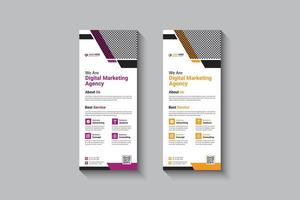 Business rack card flyer template eps free vector