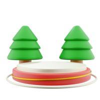 illustration d'icône de podium de noël 3d png