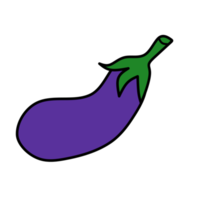 Eggplant illustration. Use for childrent book illustration. Stock png