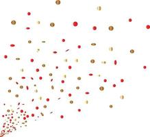 congratulatory background with gold and red confetti .Vector illustration vector