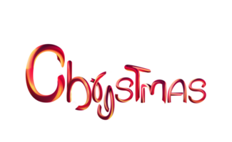 Christmas new red letter style png