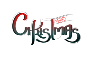 calligraphie de noël rouge foncé png