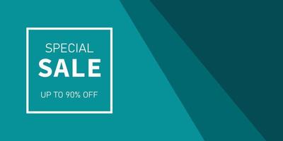 horizontal abstract turquoise banner with diagonal stripes and the inscription sale. vector illustration