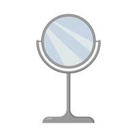 Desktop round make-up mirror. vector illustration