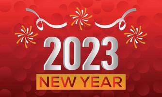 Editable 2023 New Year Free Design Template, New Year Template Design vector