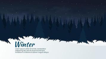 Winter season landscape background vector