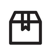 Package Icon with Outline Style vector