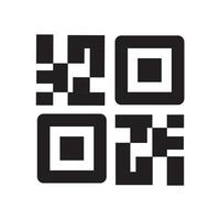 estilo de esquema de icono de código qr vector