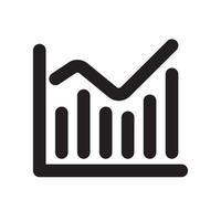 Sales Chart Icon Outline Style vector