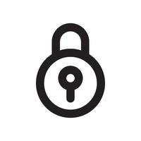 Lock Icon with Outline Style vector