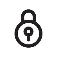 Lock Icon with Outline Style vector