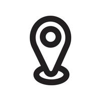 Location Icon with Outline Style vector