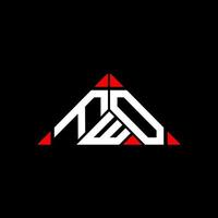 diseño creativo del logotipo de dos letras con gráfico vectorial, logotipo simple y moderno de dos en forma de triángulo redondo. vector